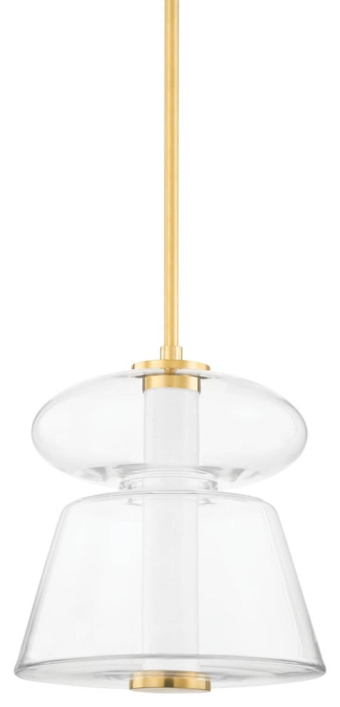 Palermo Small 1-Light Pendant Aged Brass