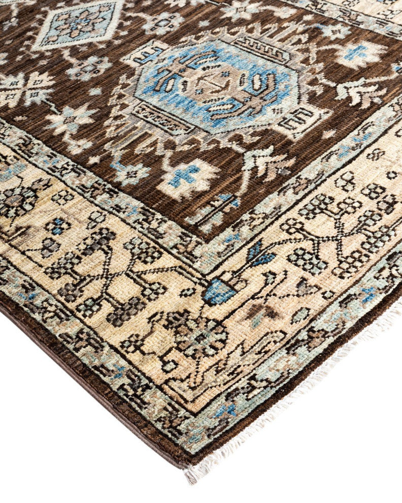 Serapi One-of-a-Kind Hand-Knotted Runner Rug Brown, 2' 9" x 9' 9"