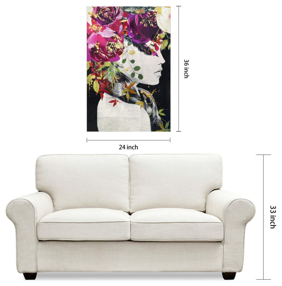 "Purple Rain" Reverse Printed Tempered Glass With Silver Leaf