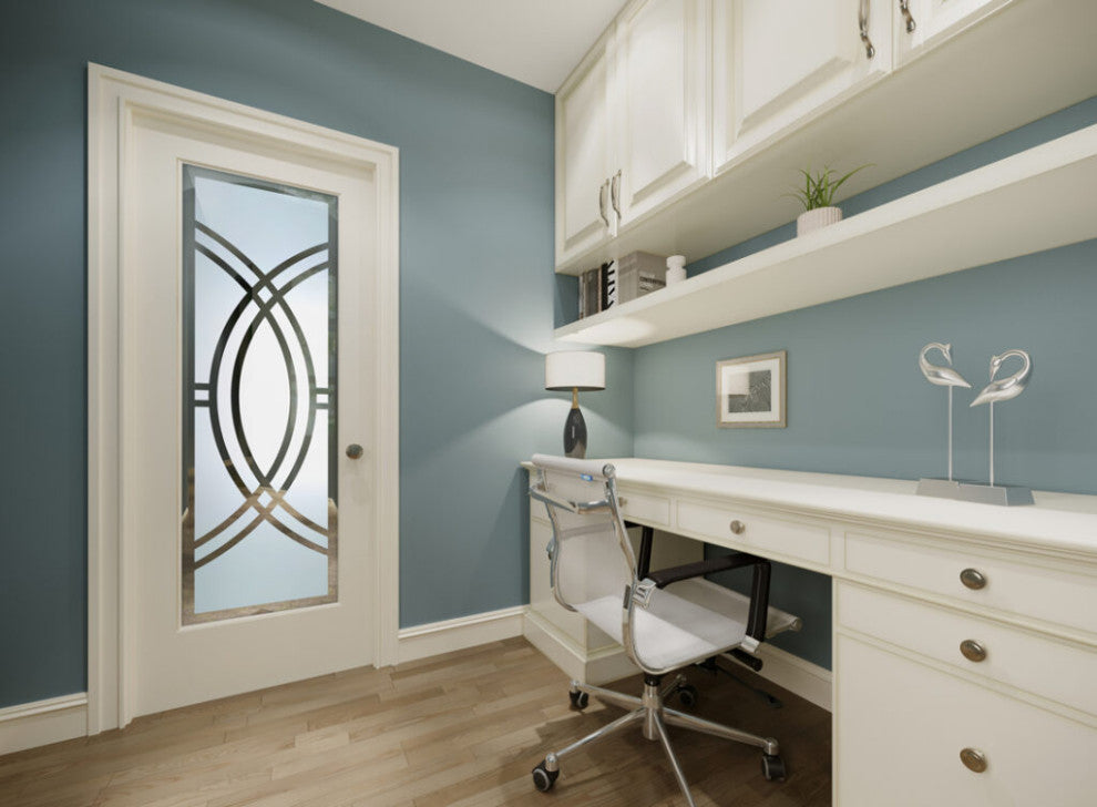 Interior Prehung Door or Interior Slab Door - Demi Circle - Primed - 24" x...