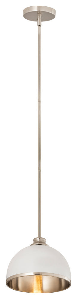 Zlite 1004P10-MW-BN 1-Light Pendant, Mate White