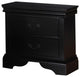 Benzara BM171577 2 Drawer Pine Wood Night Stand, Black