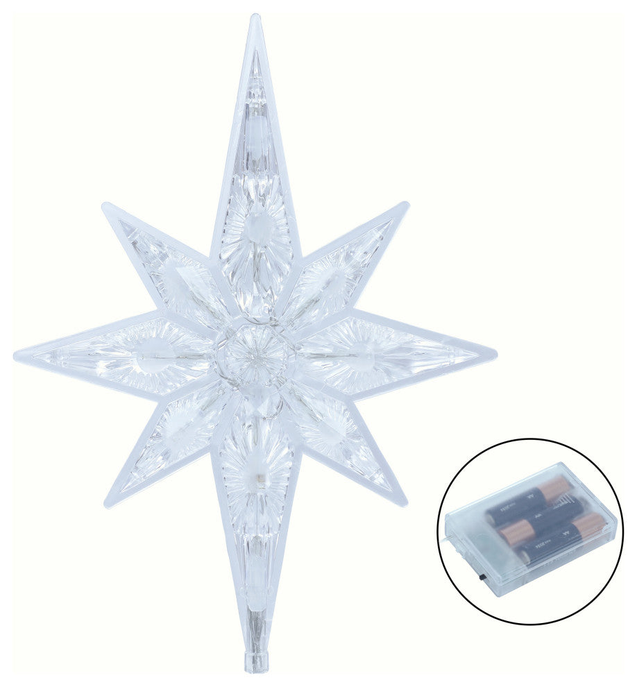 Star Christmas Tree Topper with Cool White LED Lights