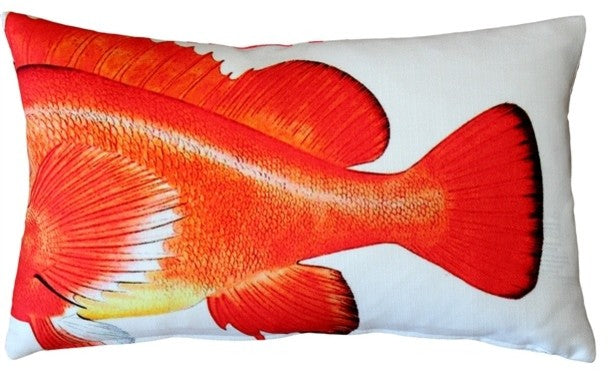 Pillow Decor - Rockfish Fish Pillow 12 x 20