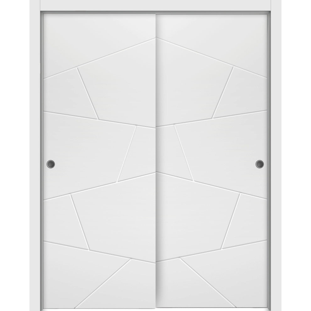 Sliding Closet Bypass Doors 72 x 84 | Planum 0990 Painted White