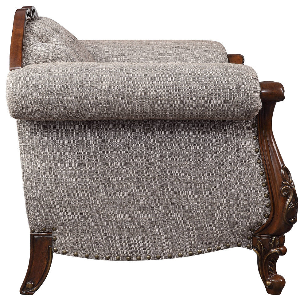 Miyeon Chair With1 Pillow, Fabric and Cherry