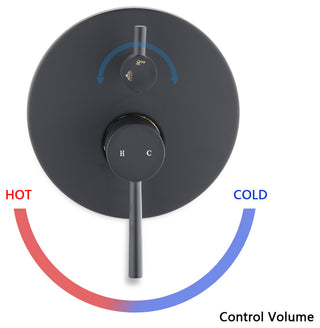 10 inch Wall-Mounted Round Completed Shower System with Handheld Shower, Matt Bl