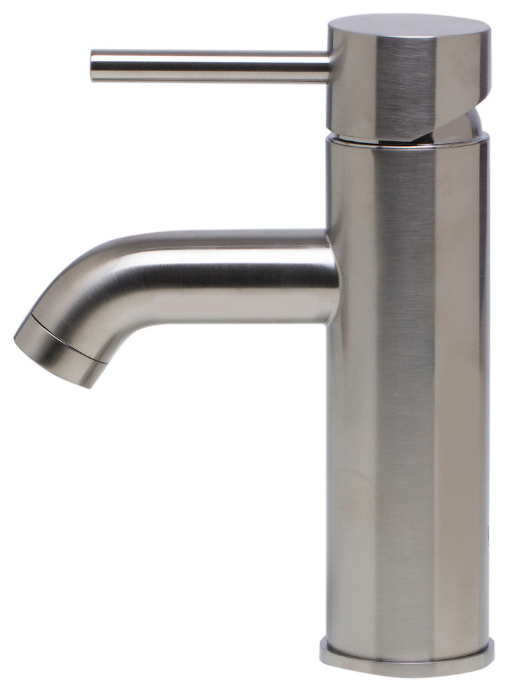 ALFI brand AB1433-BN Single Lever Round Bathroom Faucet Brushed Nickel