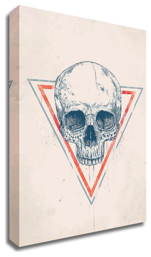 Skull in Triangle No. 2 by Balazs Solti, Print on Canvas, 30" x 42"