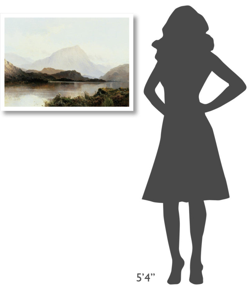 "The Hills of Loch Lomond" Digital Paper Print by Alfred de Breanski, 32"x23"