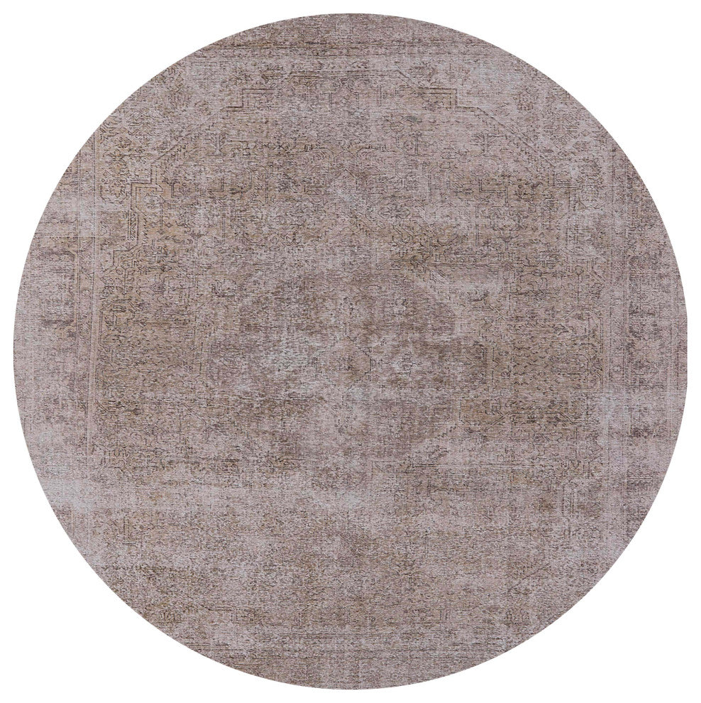Ahgly Company Indoor Round Mid-Century Modern Area Rugs, 8' Round