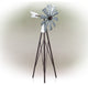 Rustic Bronze and Silver Metal Mini Windmill