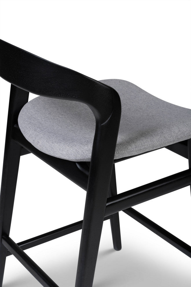 Modern Brazilian, Velma, Counter Stool, Ebano/Essence Gray