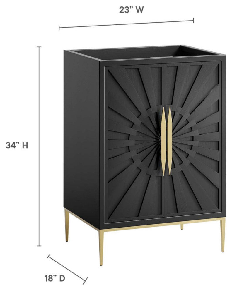 Awaken 24" Bathroom Vanity Cabinet, Black