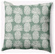 18x18" Pineapple Pattern Nautical Decorative Indoor Pillow, Sage