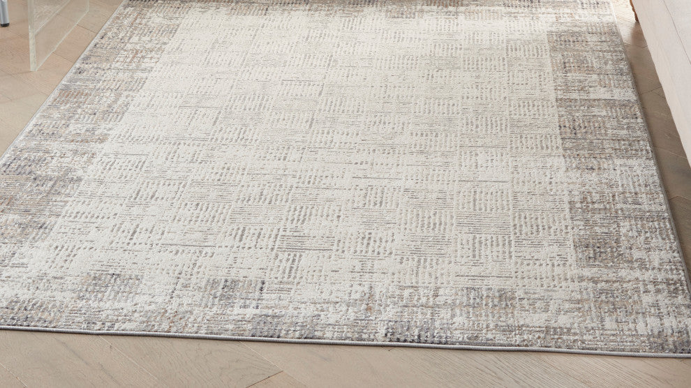 Nourison Elation 2' x 3' Ivory Grey Modern Indoor Area Rug