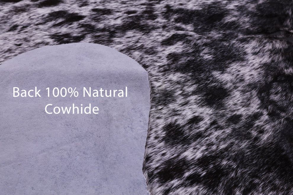 6' 5" X 5' 6" Organic Natural Hair-On Cowhide Area Rug C1792