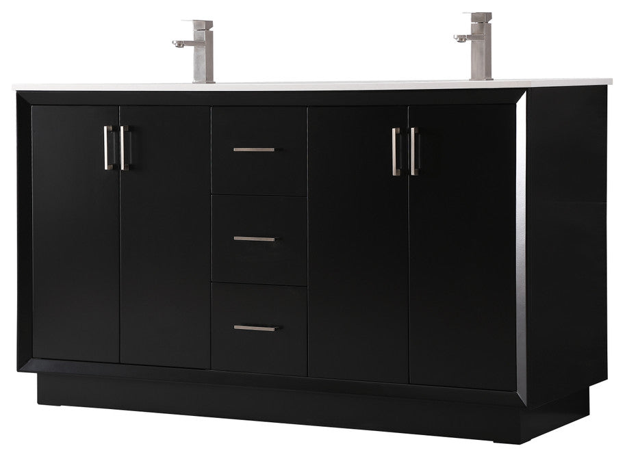54" SIngle Bathroom Vanity, Black