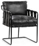 Strapling Leather Dining Chair, Black