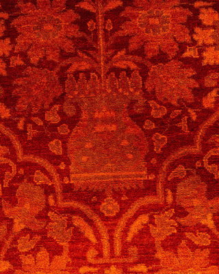 Overdyed, One-of-a-Kind Hand-Knotted Area Rug Orange, 3'1"x5'0"