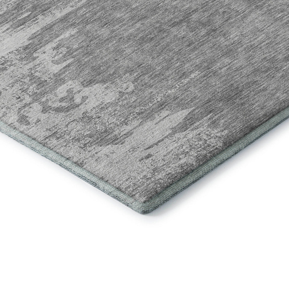 Premium Machine Washable Mayfield AMF705 Silver 9' x 12' Rug