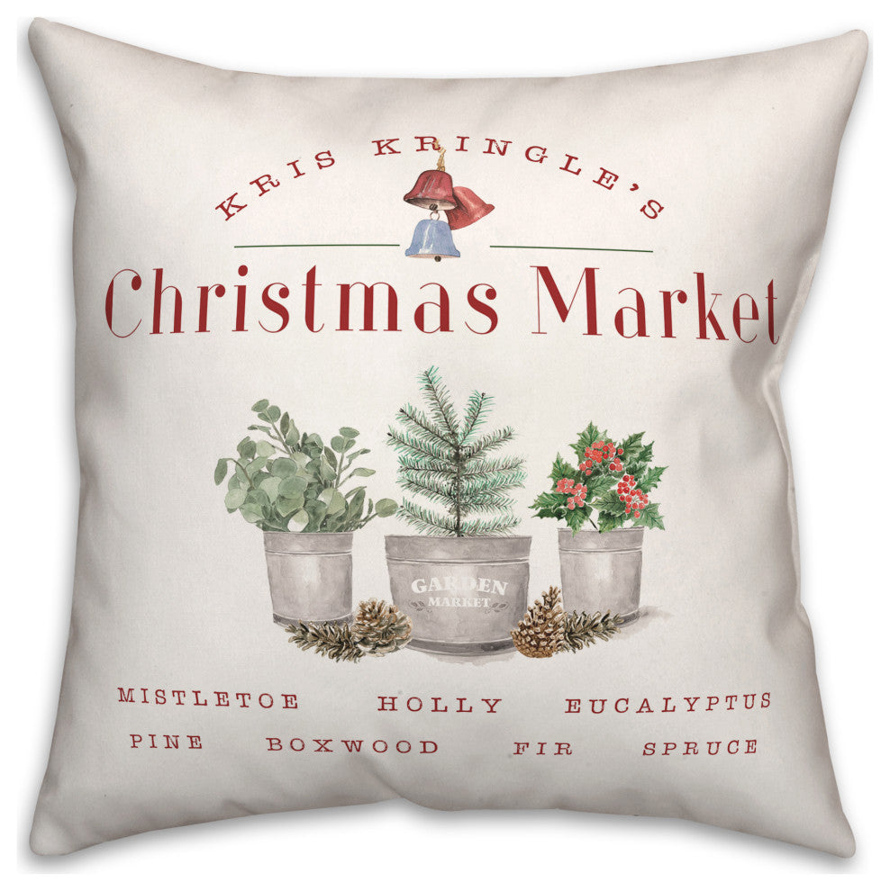 Kringle Christmas Market 4 16x16 Spun Poly Pillow