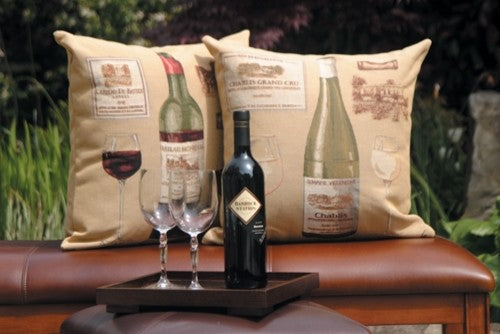 Pillow Decor - Fabrice de Villeneuve Red Wine Pillow