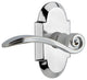 Cottage Plate With Swan Lever, Bright Chrome, Privacy, Right-Handed