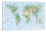 "World Map VI" by Michael Tompsett, Canvas Print, 26x18"