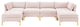 Sectional Sofa Set, Velvet, Pink, Modern, Living Lounge Hotel Lobby Hospitality