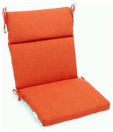 20"x42" Spun Polyester Squared Seat/Back Chair Cushion, Tangerine Dream