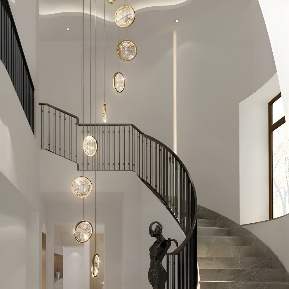 Bezaudun-les-Alpes | Gold Rings Crystal Chandelier, L9
