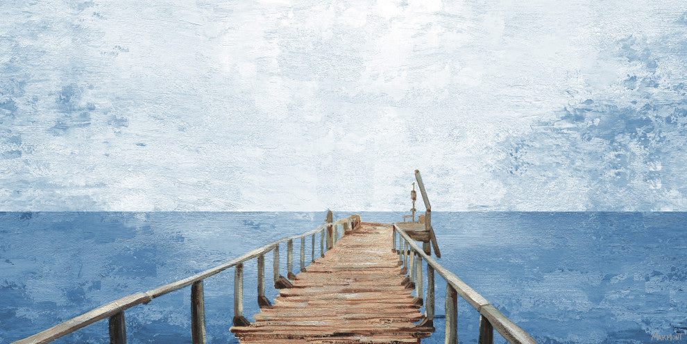 "It's Fishing Time" Painting Print on Wrapped Canvas, 24x12