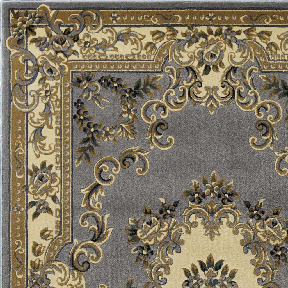 HomeRoots 7' x 10' Polypropylene Slate Blue Area Rug