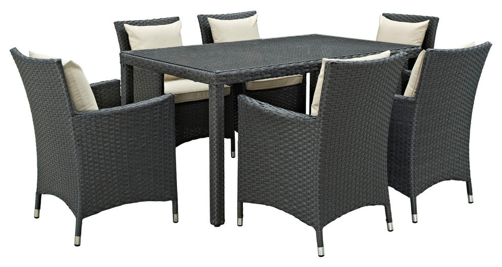 Sojourn 7-Piece Outdoor Patio Sunbrella Dining Set