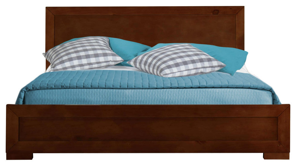 Walnut Wood Twin Platform Bed