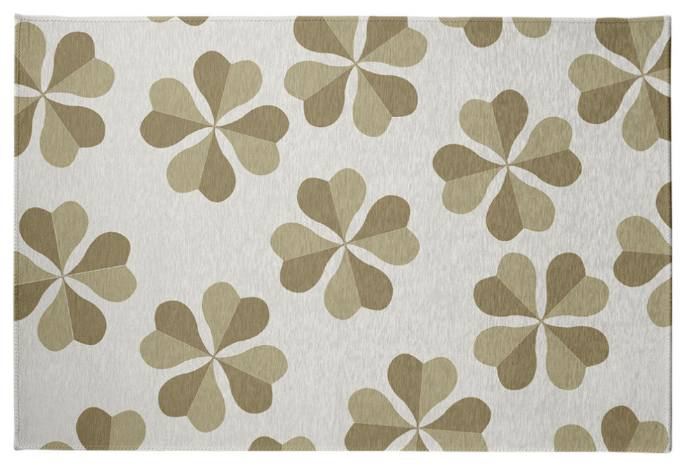 Lucky Patch St. Patrick's Day Chenille Rug, Sustainable Green, 4'x6'