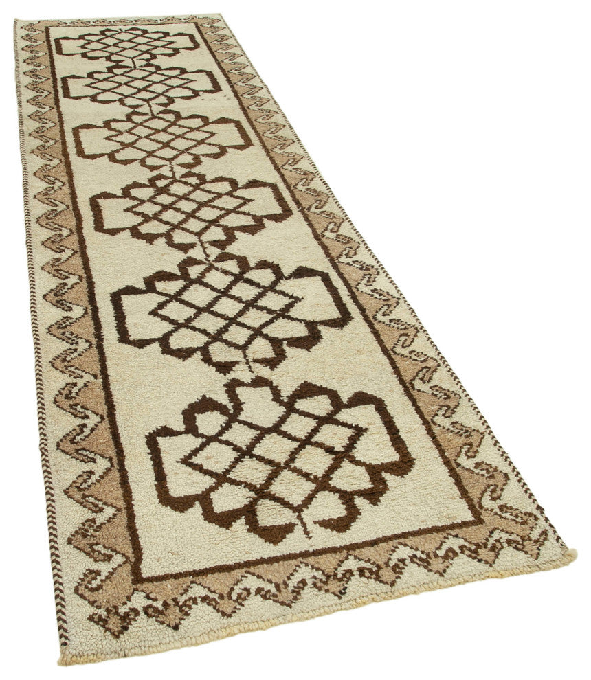Rug N Carpet - Hand-knotted Anatolian 3' 3" x 10' 7" Rustic Runner Rug