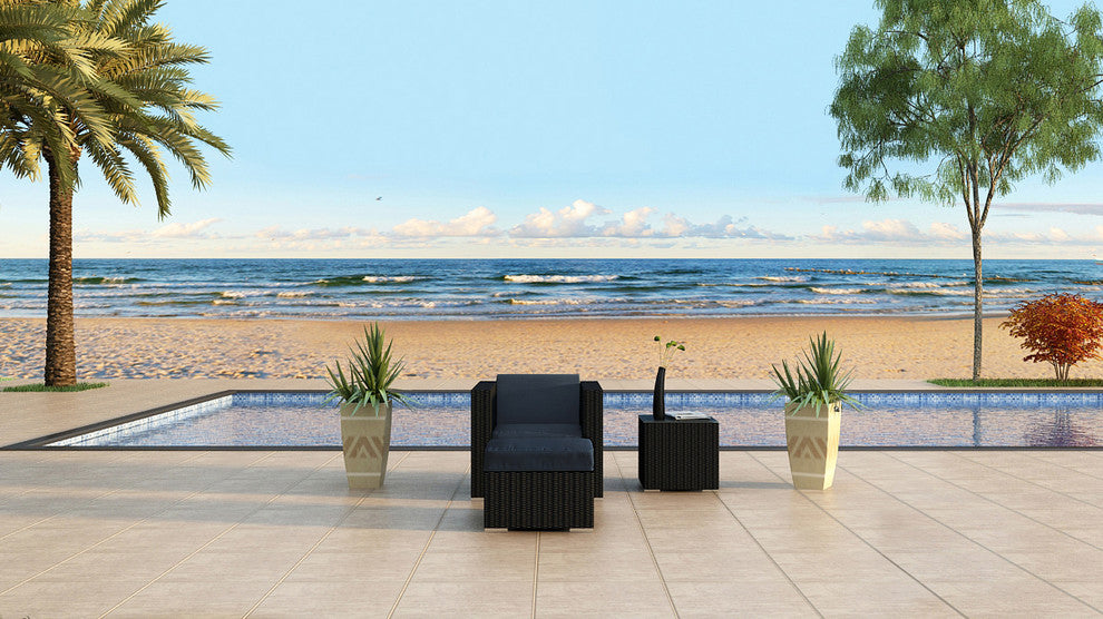 Urbana 3 Piece Club Chair Set, Spectrum Indigo