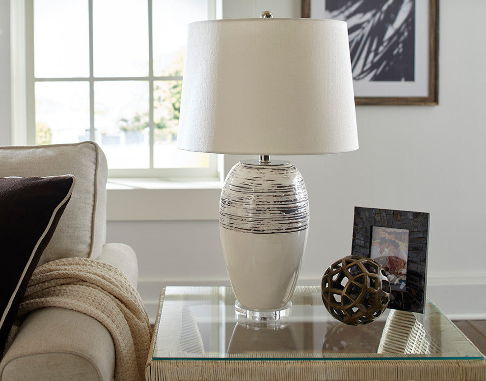 Trend Home 1-Light Polished Nickel Table Lamp