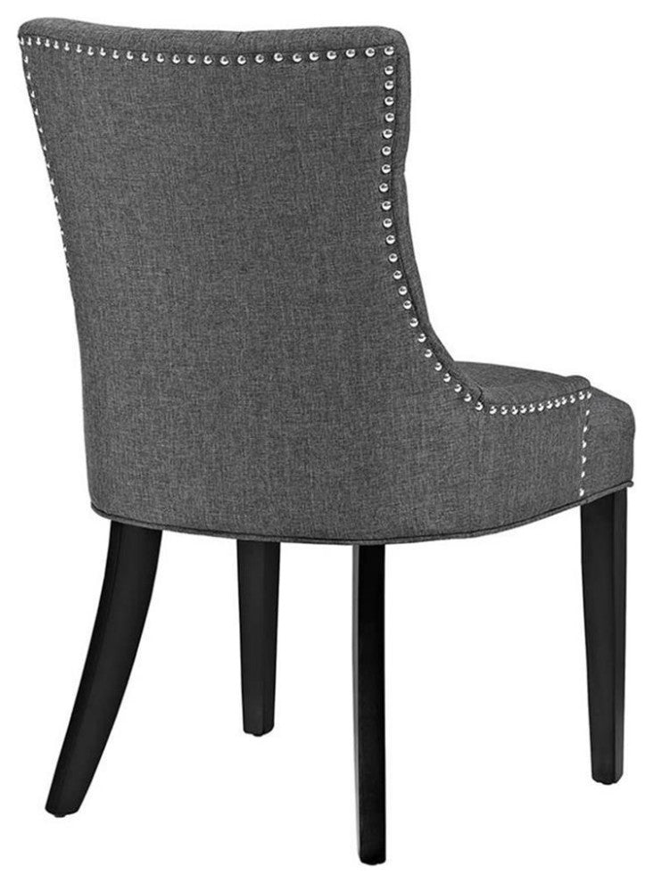 Gray Regent Dining Side Chair Fabric Set of 2