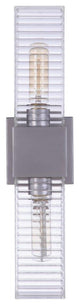 Ridge Outdoor Lantern 2  Light  Satin Aluminum