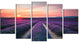 "Endless Rows of Lavender Flowers" Modern Landscape Wall Art, 5 Panels, 60"x32"