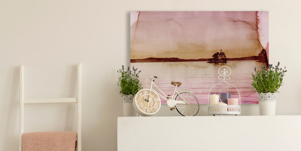 "Crown Island" Painting Print on Wrapped Canvas, 12"x8"