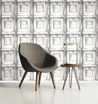DecoWorld 2, Natural  Gray, White Wallpaper Roll, Modern Wall Decor Accent