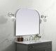 Metal Frame Arch Mirror 42X34 Inch, Silver