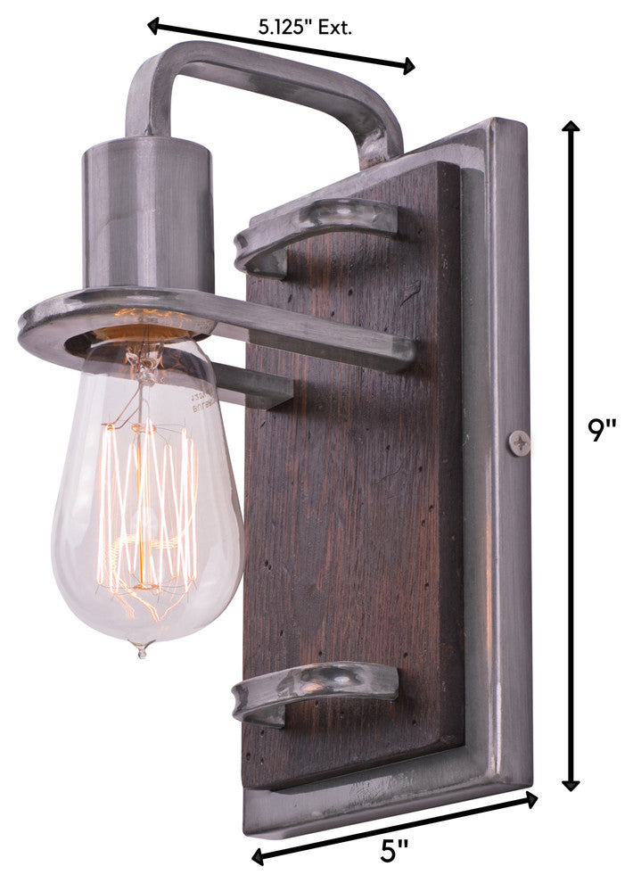 Varaluz-268B01SL-One Light Bath Steel