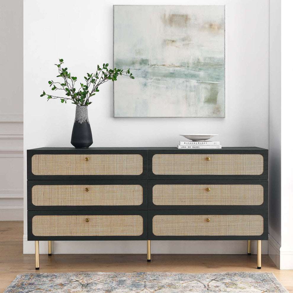 Chaucer 6-Drawer Dresser, Black
