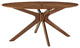Crossroads 63" Oval Wood Dining Table Walnut