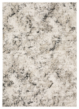 Noble Distressed Abstract Ivory/ Grey Indoor Area Rug, Ivory, 3'3"x5'